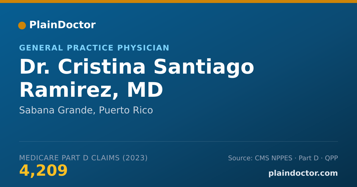 Shareable card for Cristina Santiago Ramirez, MD - General Practice Physician, Sabana Grande, PR