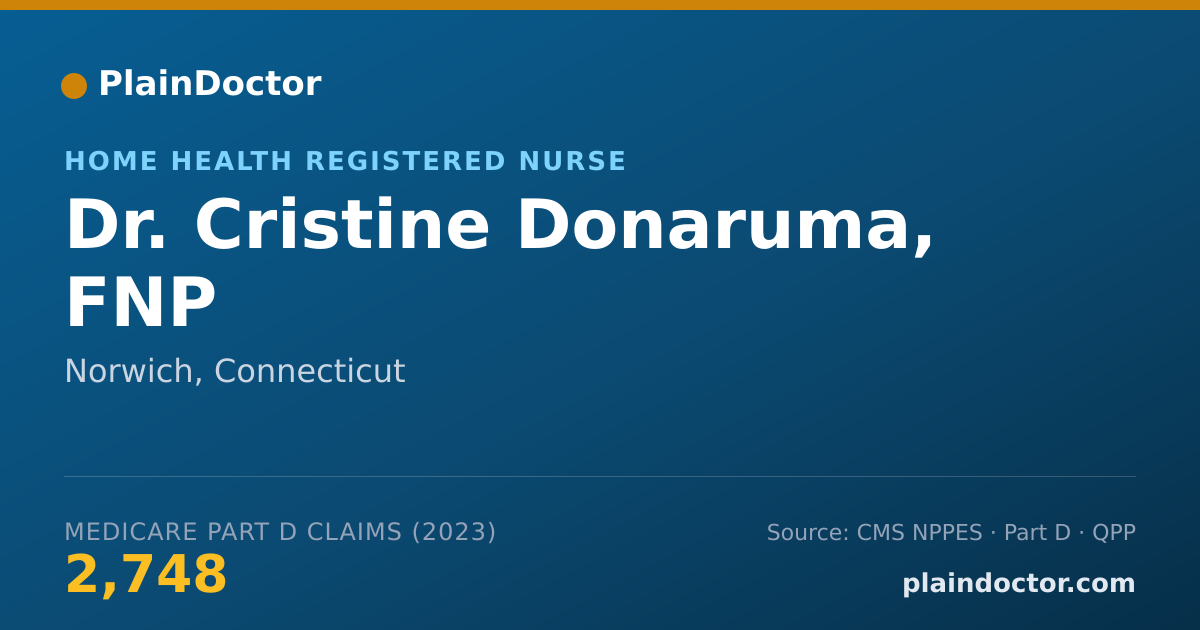 Shareable card for Cristine Donaruma, FNP - Home Health Registered Nurse, Norwich, CT