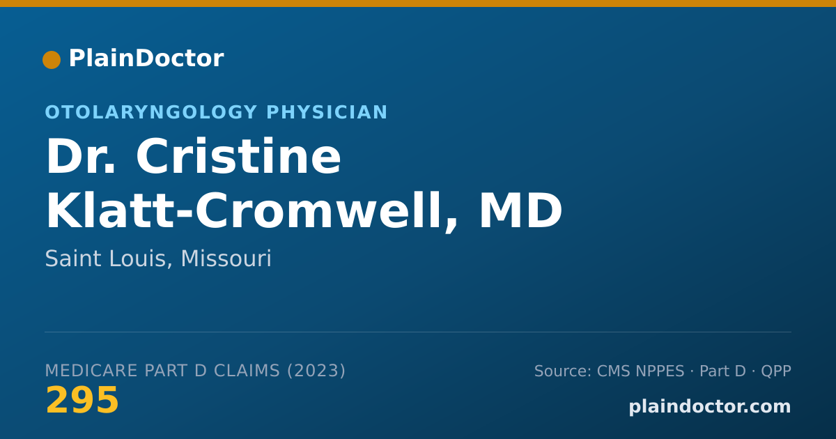 Shareable card for Cristine Klatt-Cromwell, MD - Otolaryngology Physician, Saint Louis, MO