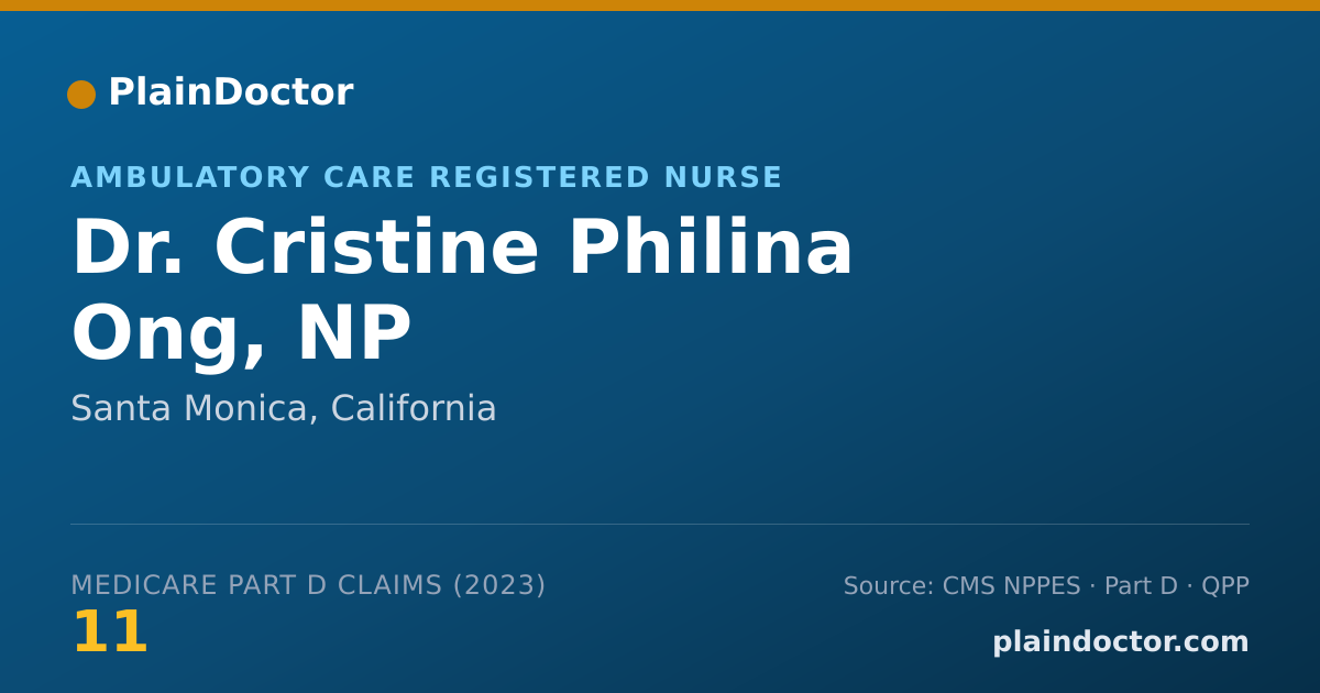 Shareable card for Cristine Philina Ong, NP - Ambulatory Care Registered Nurse, Santa Monica, CA