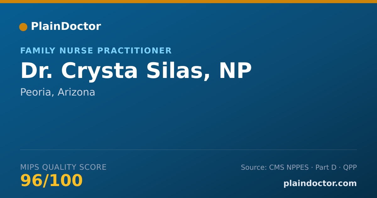 Shareable card for Crysta Silas, NP - Family Nurse Practitioner, Peoria, AZ
