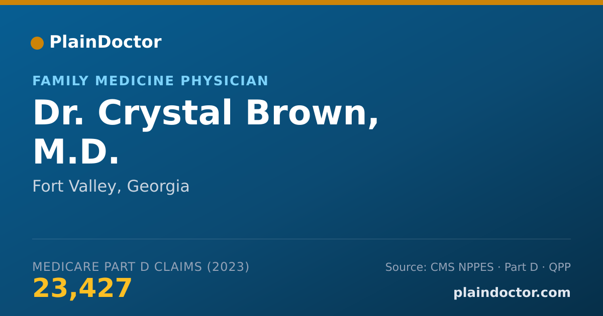 Shareable card for Crystal Brown, M.D. - Family Medicine Physician, Fort Valley, GA