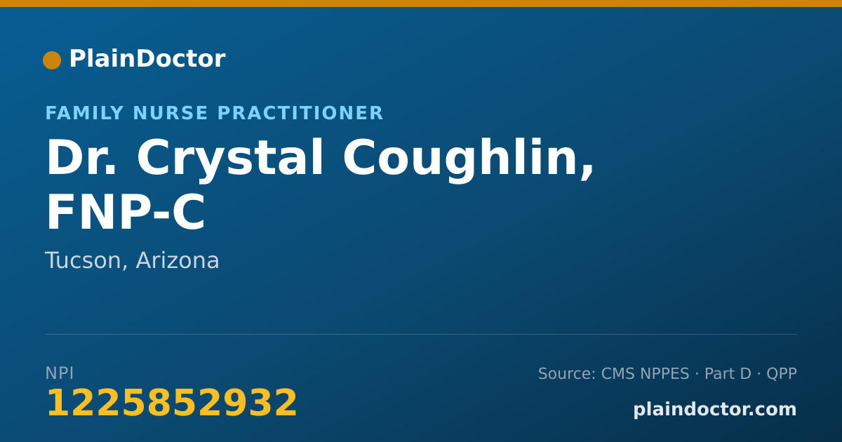 Shareable card for Crystal Coughlin, FNP-C - Family Nurse Practitioner, Tucson, AZ
