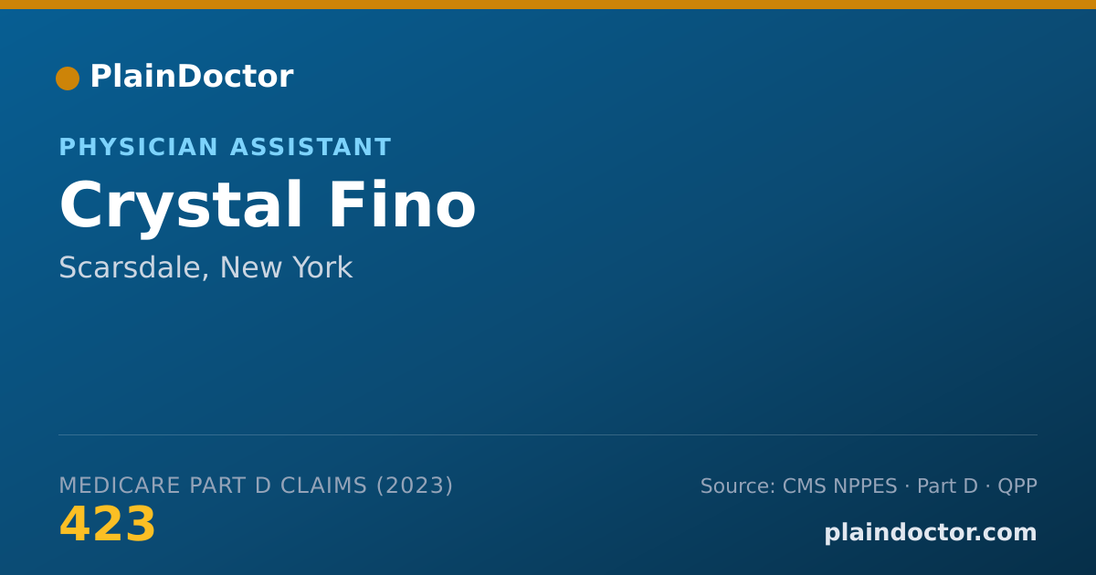 Shareable card for Crystal Fino - Physician Assistant, Scarsdale, NY