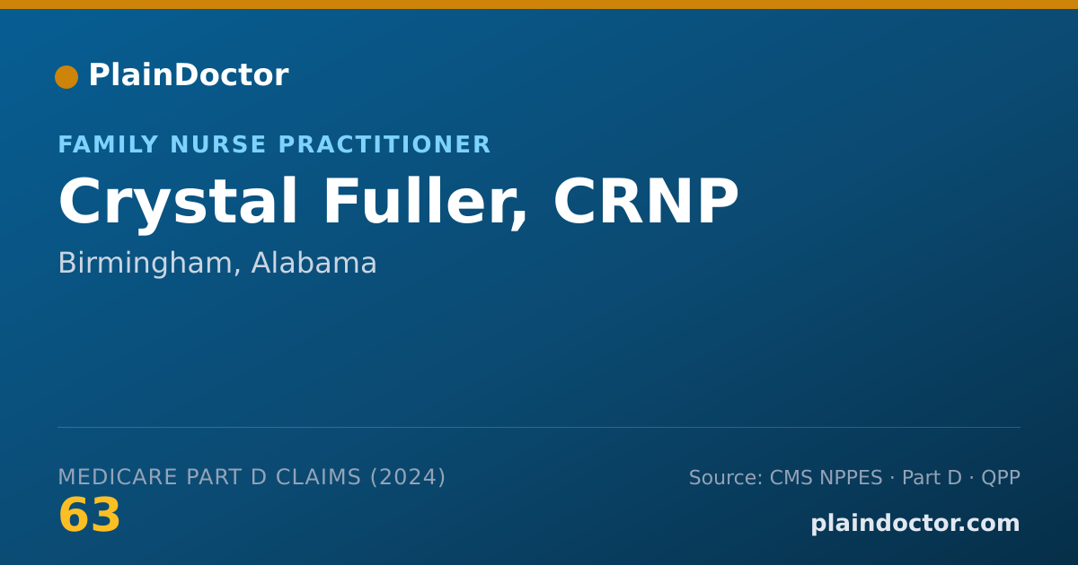 Shareable card for Crystal Fuller, CRNP - Family Nurse Practitioner, Birmingham, AL