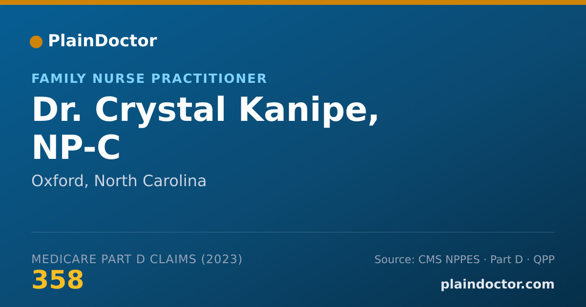 Shareable card for Crystal Kanipe, NP-C - Family Nurse Practitioner, Oxford, NC