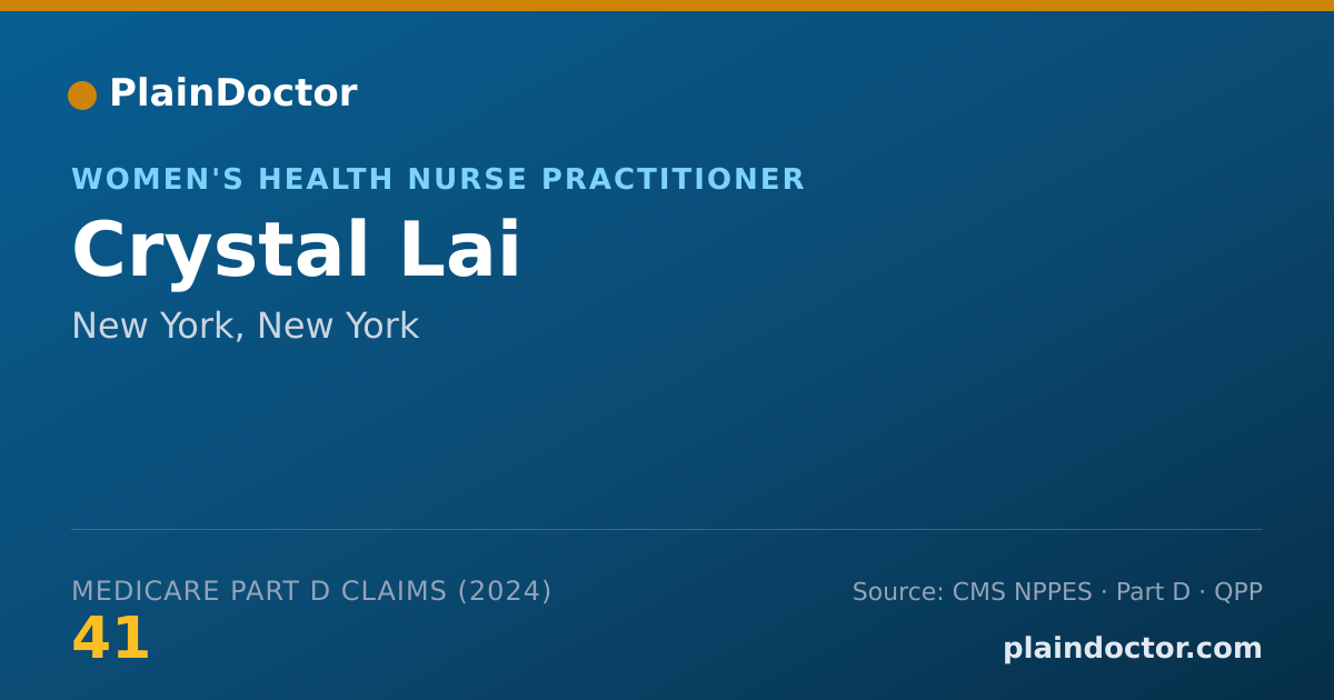 Shareable card for Crystal Lai - Women's Health Nurse Practitioner, New York, NY