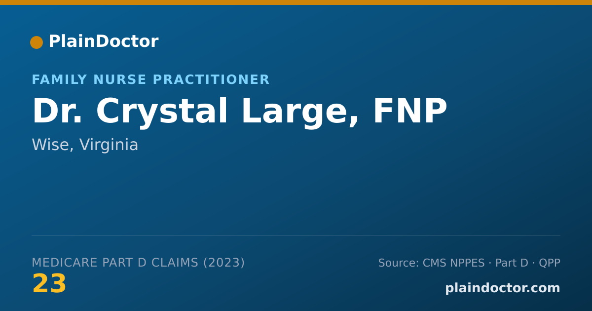 Shareable card for Crystal Large, FNP - Family Nurse Practitioner, Wise, VA