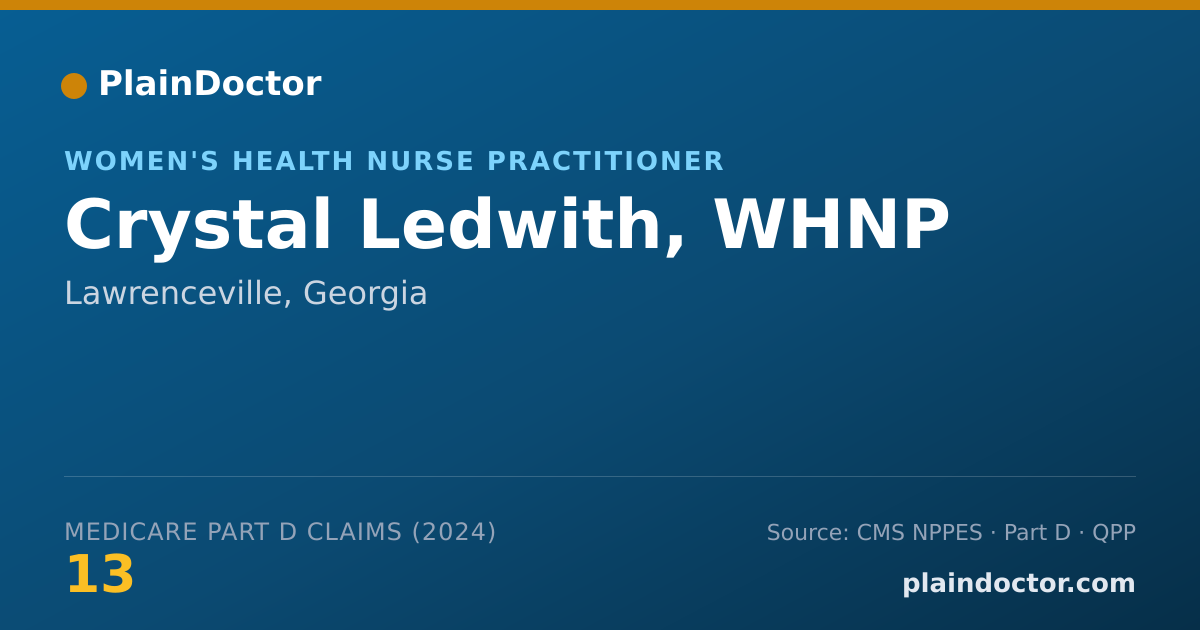 Shareable card for Crystal Ledwith, WHNP - Women's Health Nurse Practitioner, Lawrenceville, GA