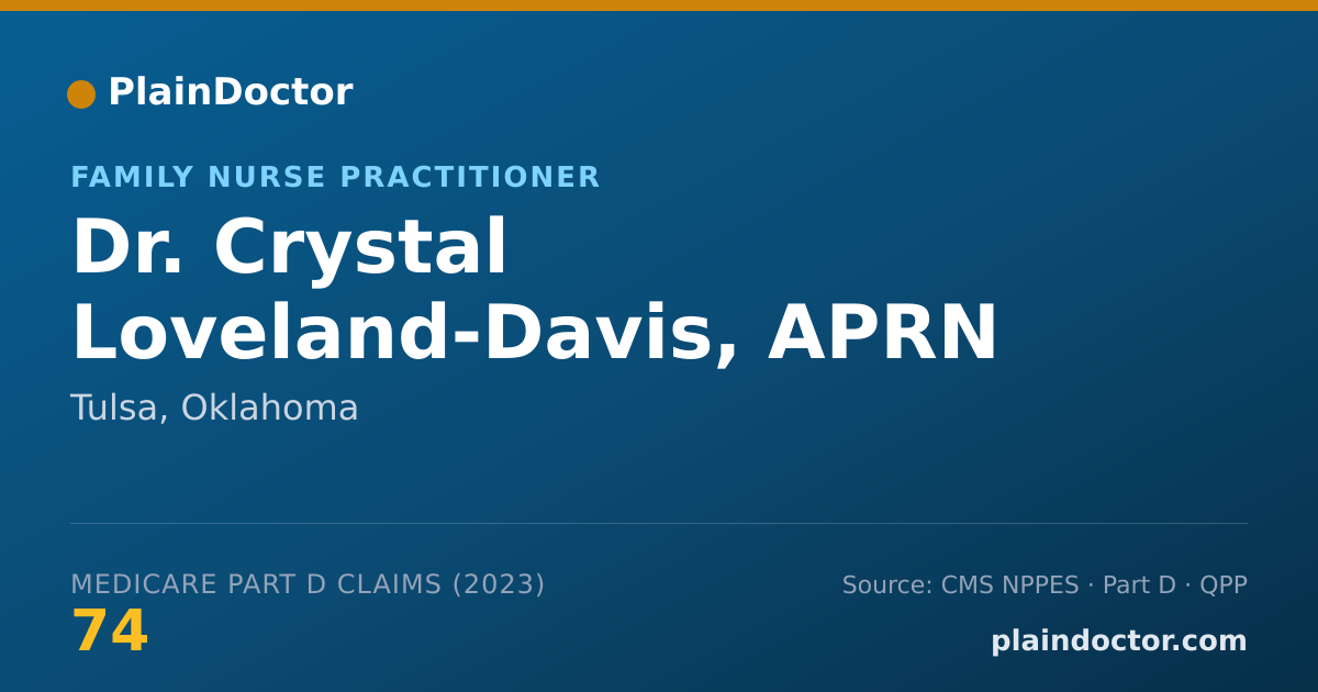 Shareable card for Crystal Loveland-Davis, APRN - Family Nurse Practitioner, Tulsa, OK