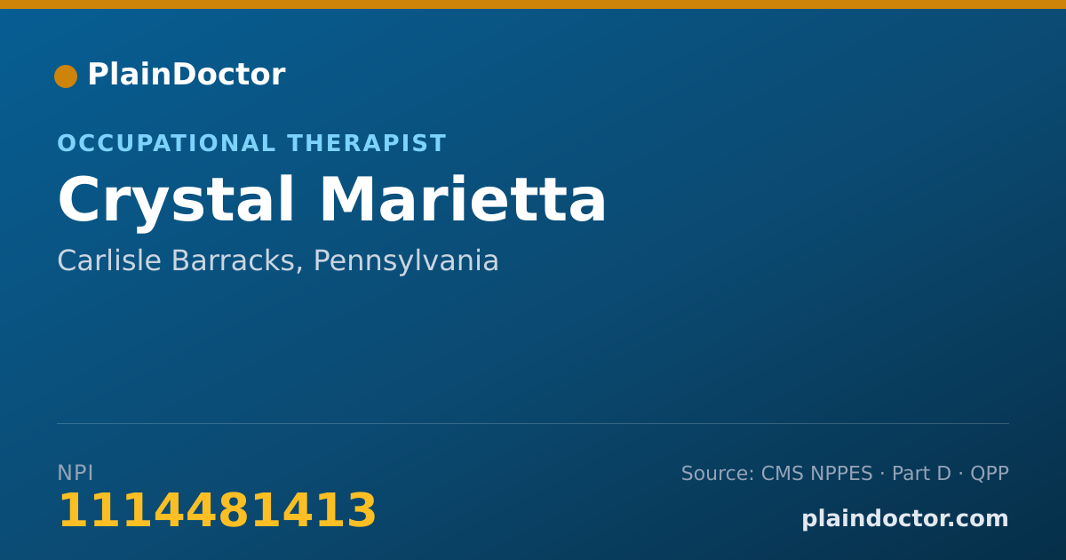 Shareable card for Crystal Marietta - Occupational Therapist, Carlisle Barracks, PA