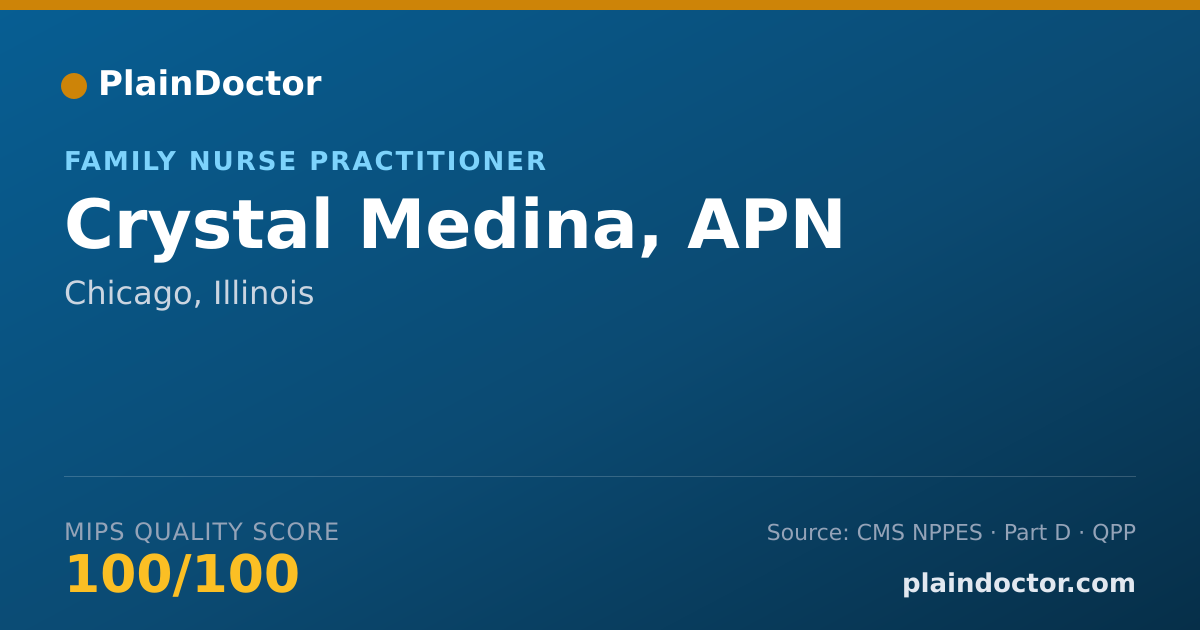 Shareable card for Crystal Medina, APN - Family Nurse Practitioner, Chicago, IL