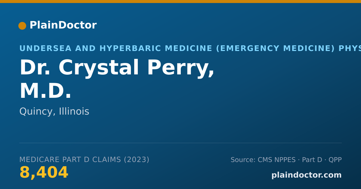 Shareable card for Crystal Perry, M.D. - Undersea and Hyperbaric Medicine (Emergency Medicine) Physician, Quincy, IL