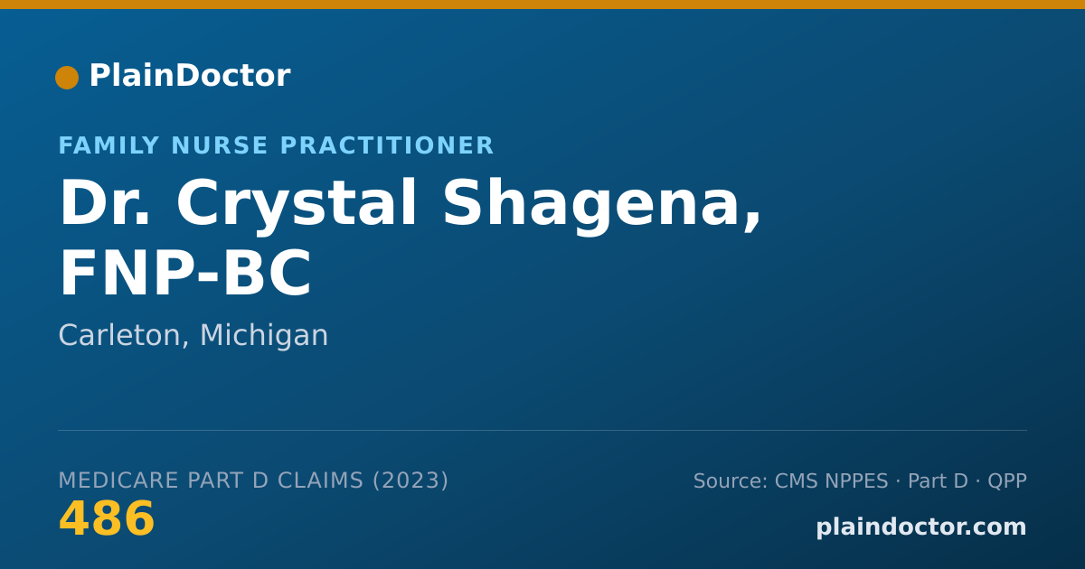 Shareable card for Crystal Shagena, FNP-BC - Family Nurse Practitioner, Carleton, MI