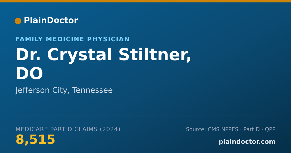 Shareable card for Crystal Stiltner, DO - Family Medicine Physician, Jefferson City, TN