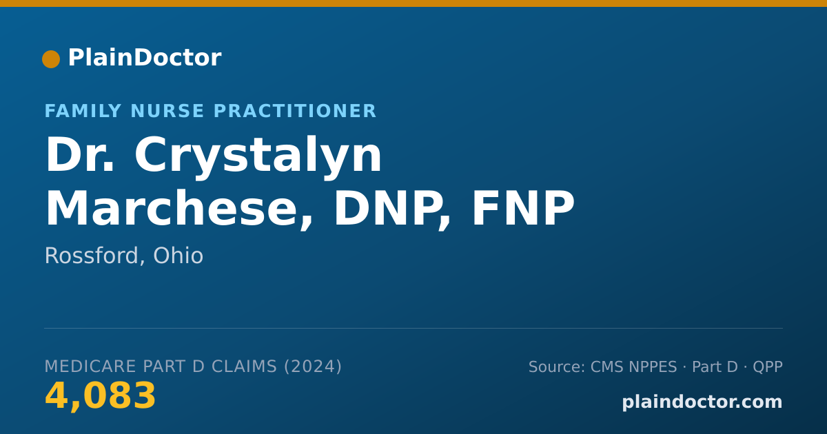 Shareable card for Crystalyn Marchese, DNP, FNP - Family Nurse Practitioner, Rossford, OH