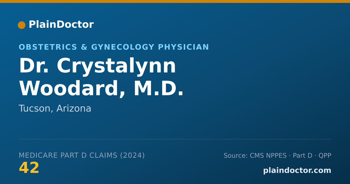 Shareable card for Crystalynn Woodard, M.D. - Obstetrics & Gynecology Physician, Tucson, AZ