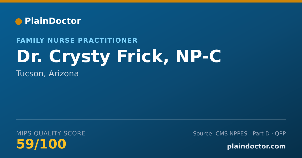 Shareable card for Crysty Frick, NP-C - Family Nurse Practitioner, Tucson, AZ