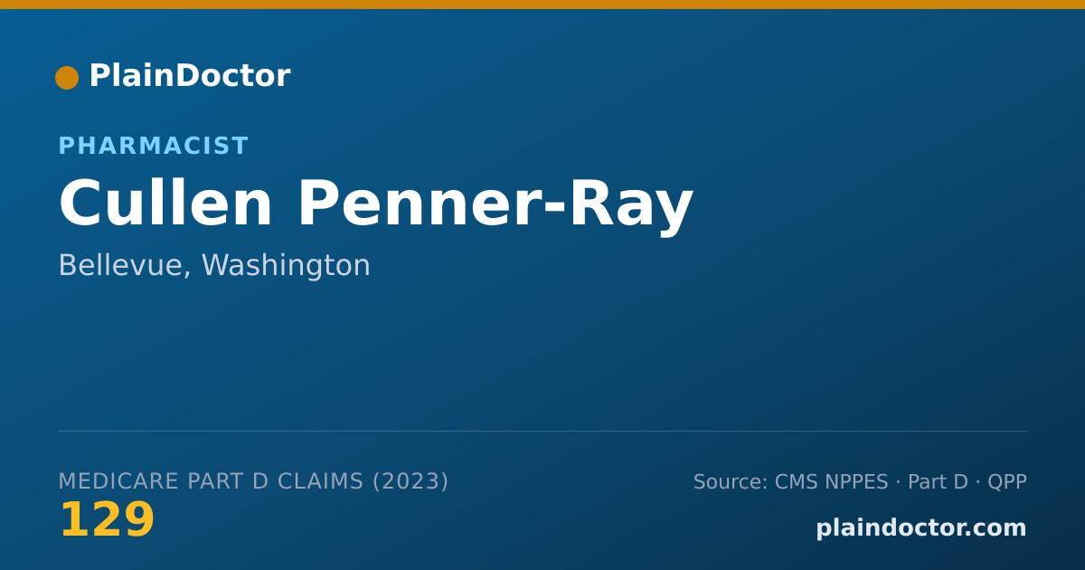 Shareable card for Cullen Penner-Ray - Pharmacist, Bellevue, WA