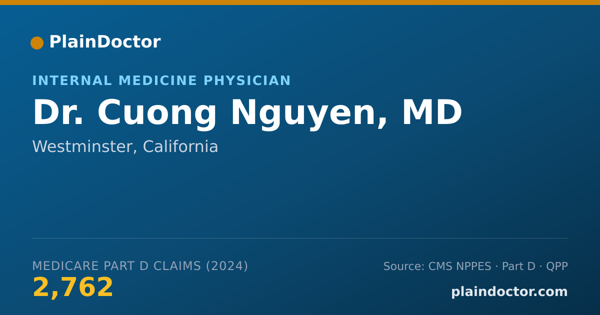 Shareable card for Cuong Nguyen, MD - Internal Medicine Physician, Westminster, CA