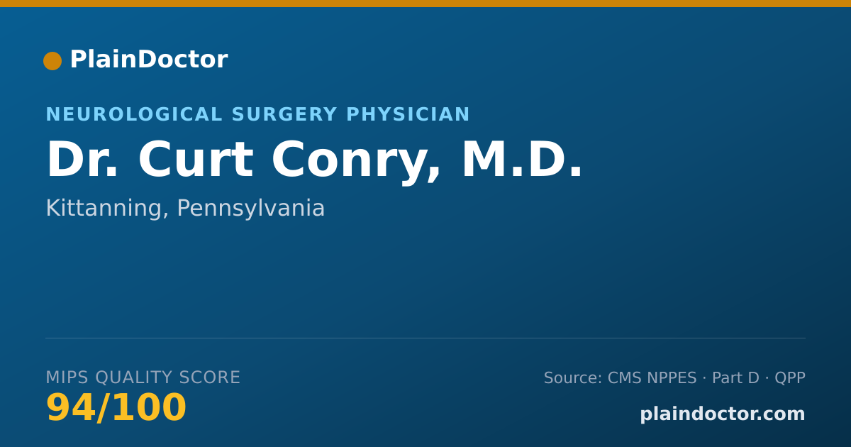 Shareable card for Curt Conry, M.D. - Neurological Surgery Physician, Kittanning, PA