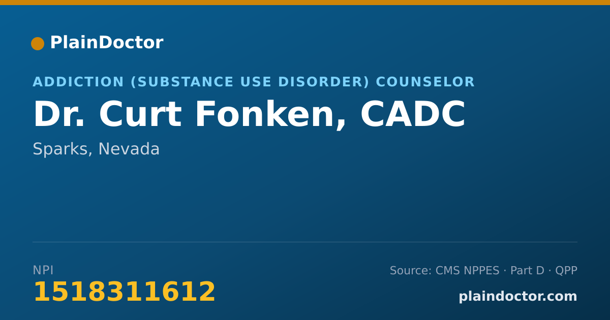 Shareable card for Curt Fonken, CADC - Addiction (Substance Use Disorder) Counselor, Sparks, NV