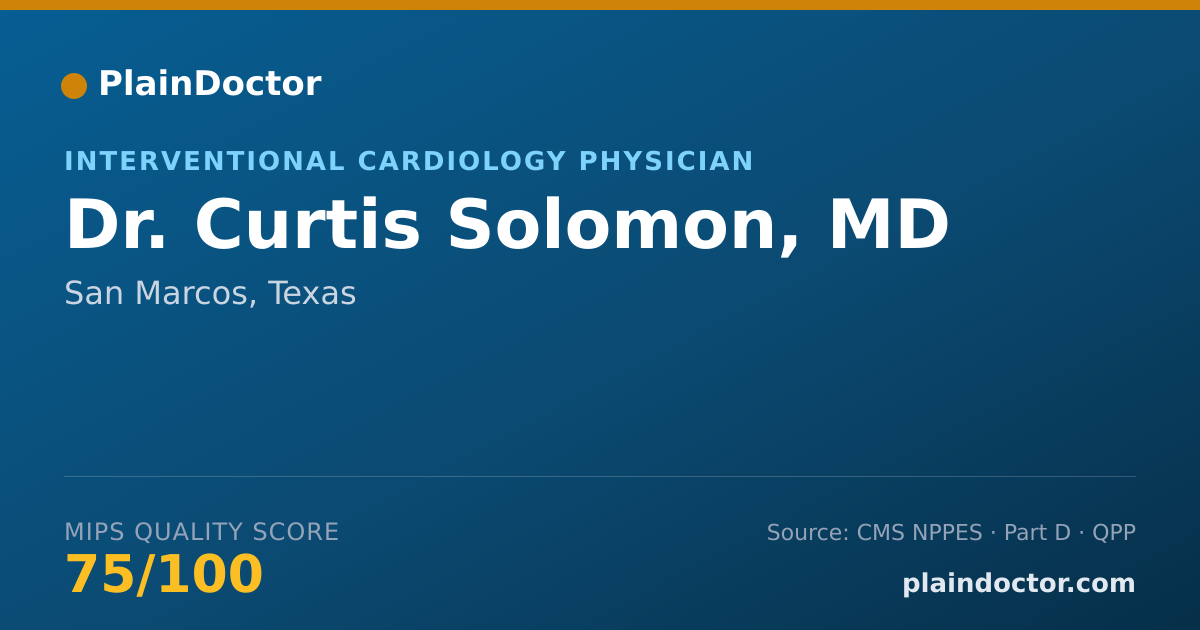Shareable card for Curtis Solomon, MD - Internal Medicine Physician, San Marcos, TX
