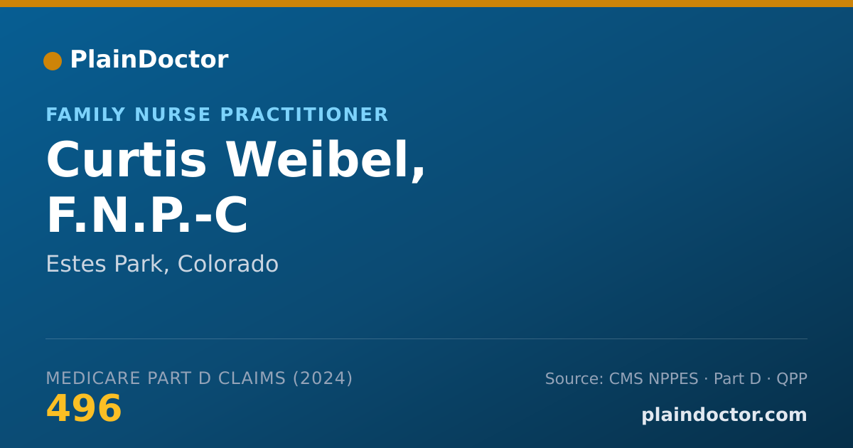Shareable card for Curtis Weibel, F.N.P.-C - Family Nurse Practitioner, Estes Park, CO