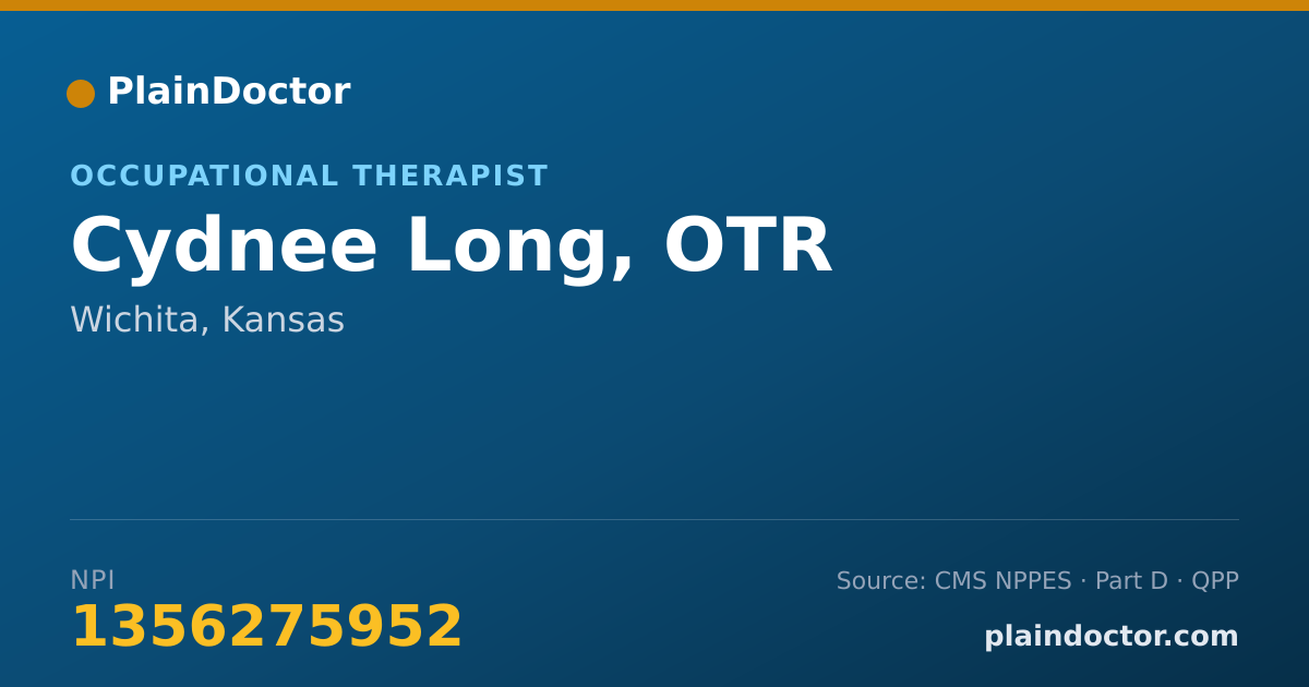 Shareable card for Cydnee Long, OTR - Occupational Therapist, Wichita, KS