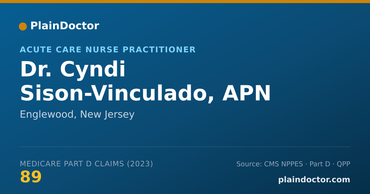 Shareable card for Cyndi Sison-Vinculado, APN - Acute Care Nurse Practitioner, Englewood, NJ
