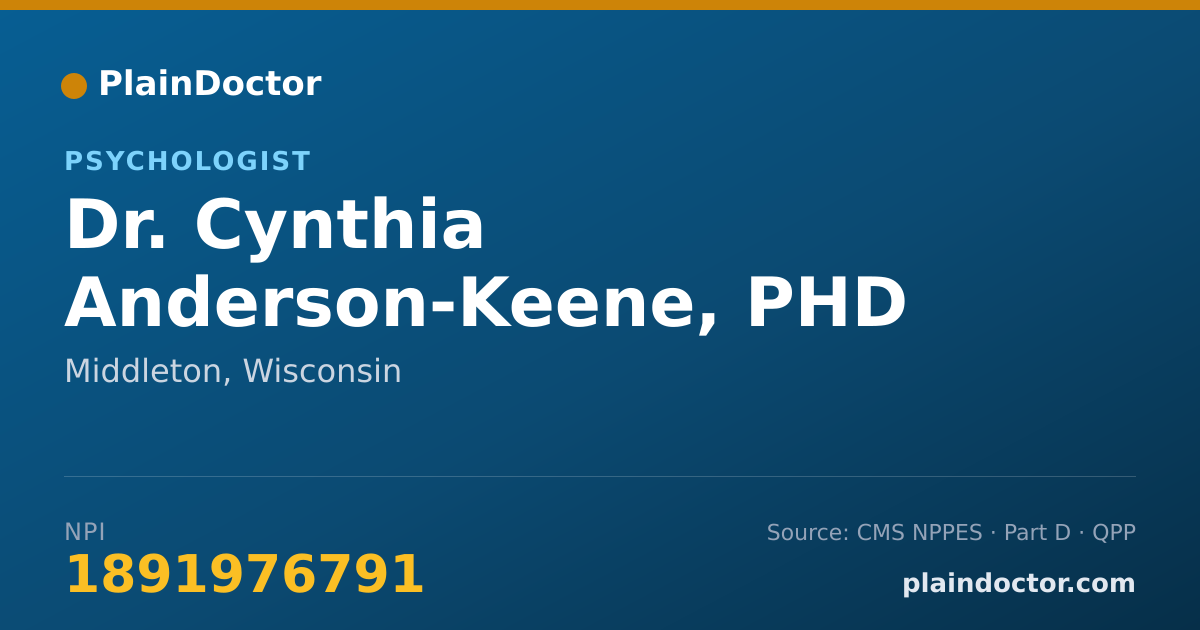 Shareable card for Cynthia Anderson-Keene, PHD - Psychologist, Middleton, WI