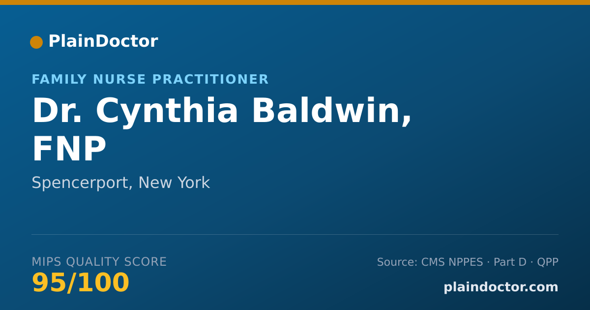 Shareable card for Cynthia Baldwin, FNP - Family Nurse Practitioner, Spencerport, NY