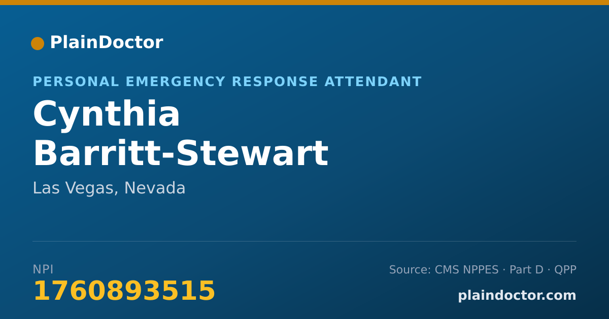 Shareable card for Cynthia Barritt-Stewart - Personal Emergency Response Attendant, Las Vegas, NV
