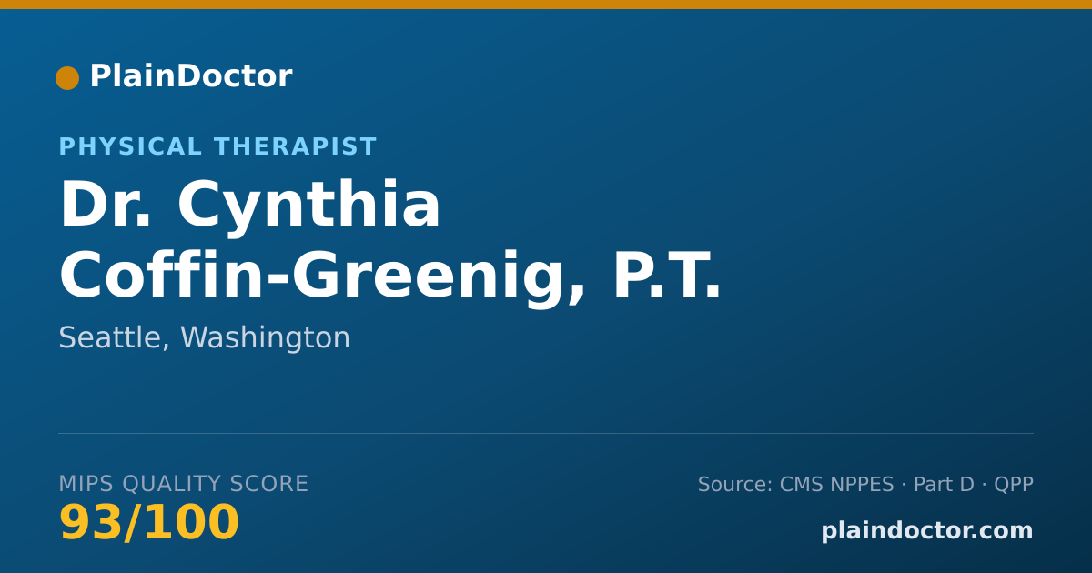 Shareable card for Cynthia Coffin-Greenig, P.T. - Physical Therapist, Seattle, WA