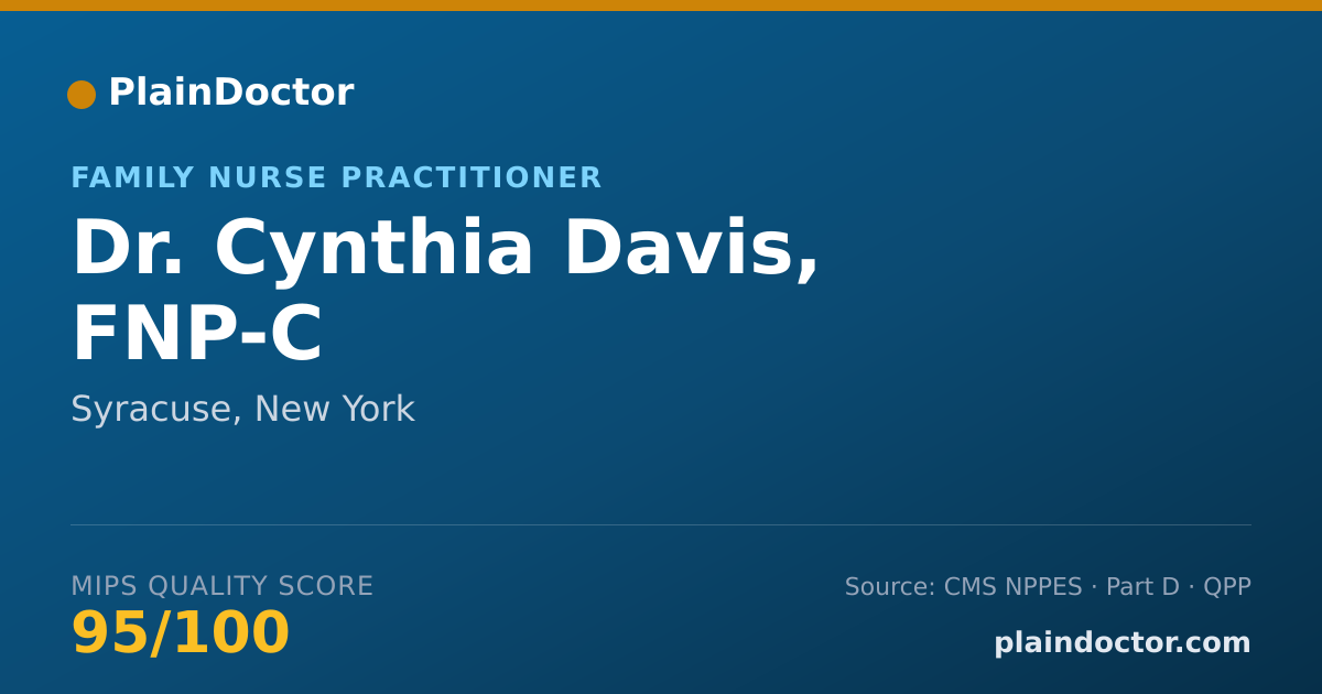 Shareable card for Cynthia Davis, FNP-C - Family Nurse Practitioner, Syracuse, NY