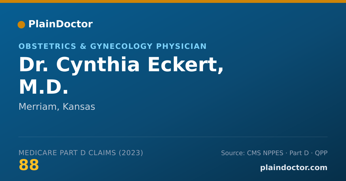 Shareable card for Cynthia Eckert, M.D. - Obstetrics & Gynecology Physician, Merriam, KS