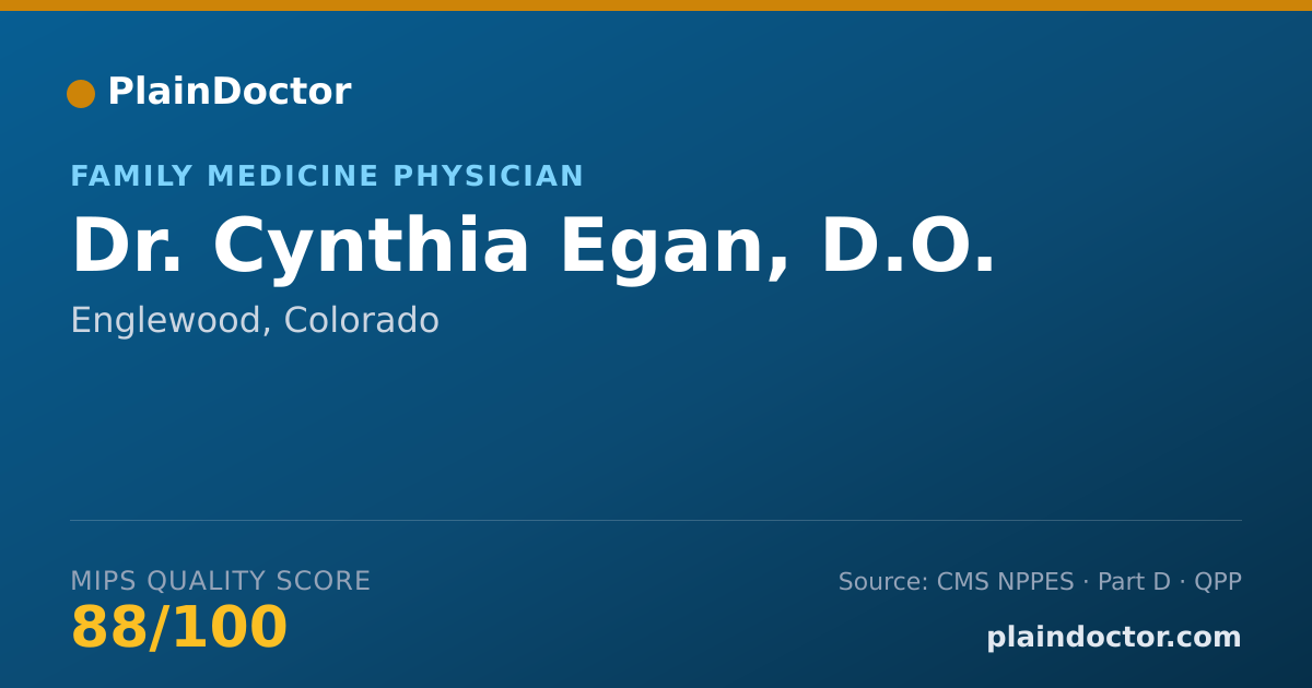 Shareable card for Cynthia Egan, D.O. - Family Medicine Physician, Englewood, CO