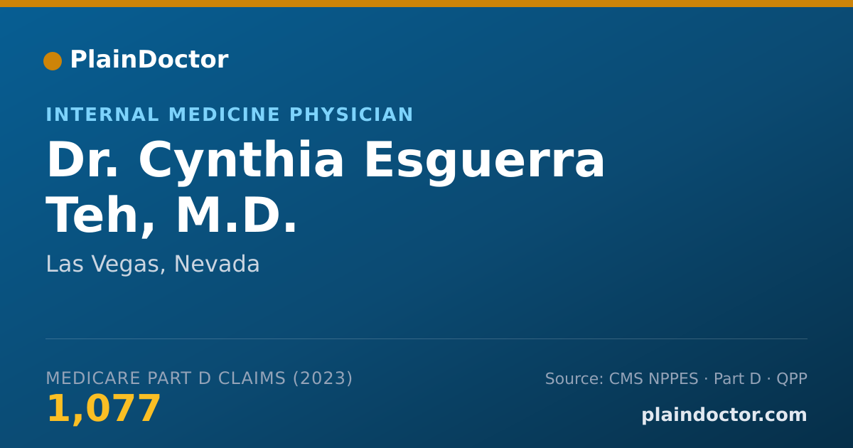 Shareable card for Cynthia Esguerra Teh, M.D. - Internal Medicine Physician, Las Vegas, NV