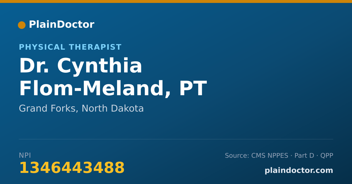 Shareable card for Cynthia Flom-Meland, PT - Physical Therapist, Grand Forks, ND