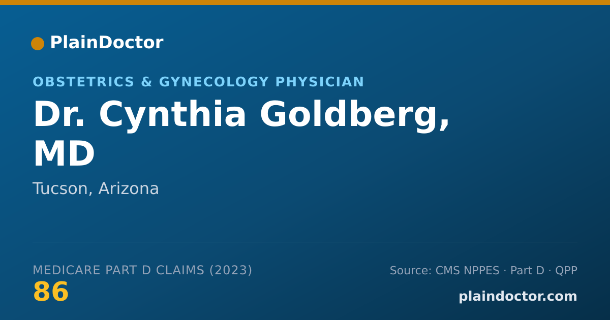 Shareable card for Cynthia Goldberg, MD - Obstetrics & Gynecology Physician, Tucson, AZ