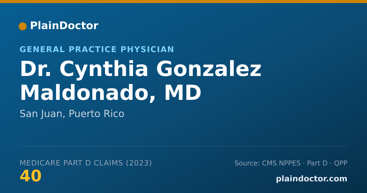 Shareable card for Cynthia Gonzalez Maldonado, MD - General Practice Physician, San Juan, PR