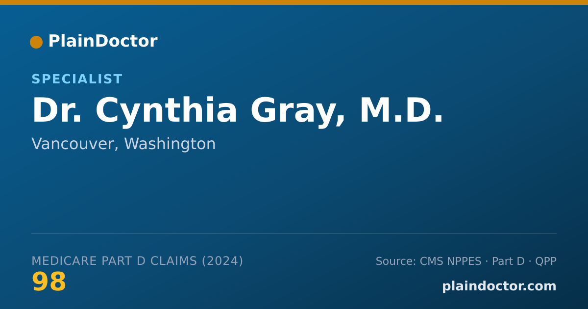 Shareable card for Cynthia Gray, M.D. - Specialist, Vancouver, WA