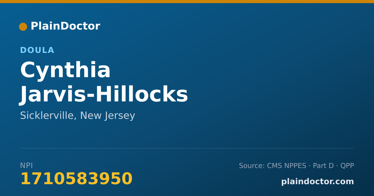 Shareable card for Cynthia Jarvis-Hillocks - Doula, Sicklerville, NJ