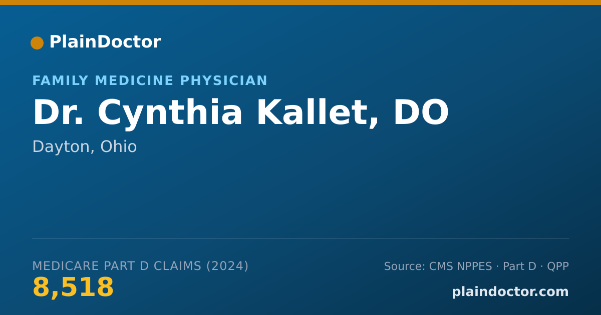 Shareable card for Cynthia Kallet, DO - Family Medicine Physician, Dayton, OH