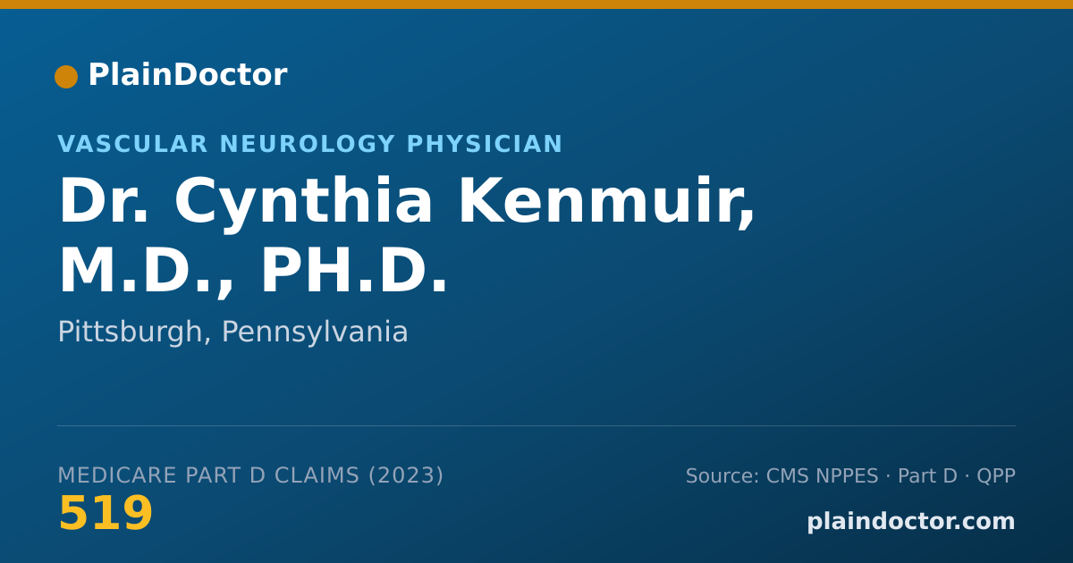 Shareable card for Cynthia Kenmuir, M.D., PH.D. - Vascular Neurology Physician, Pittsburgh, PA