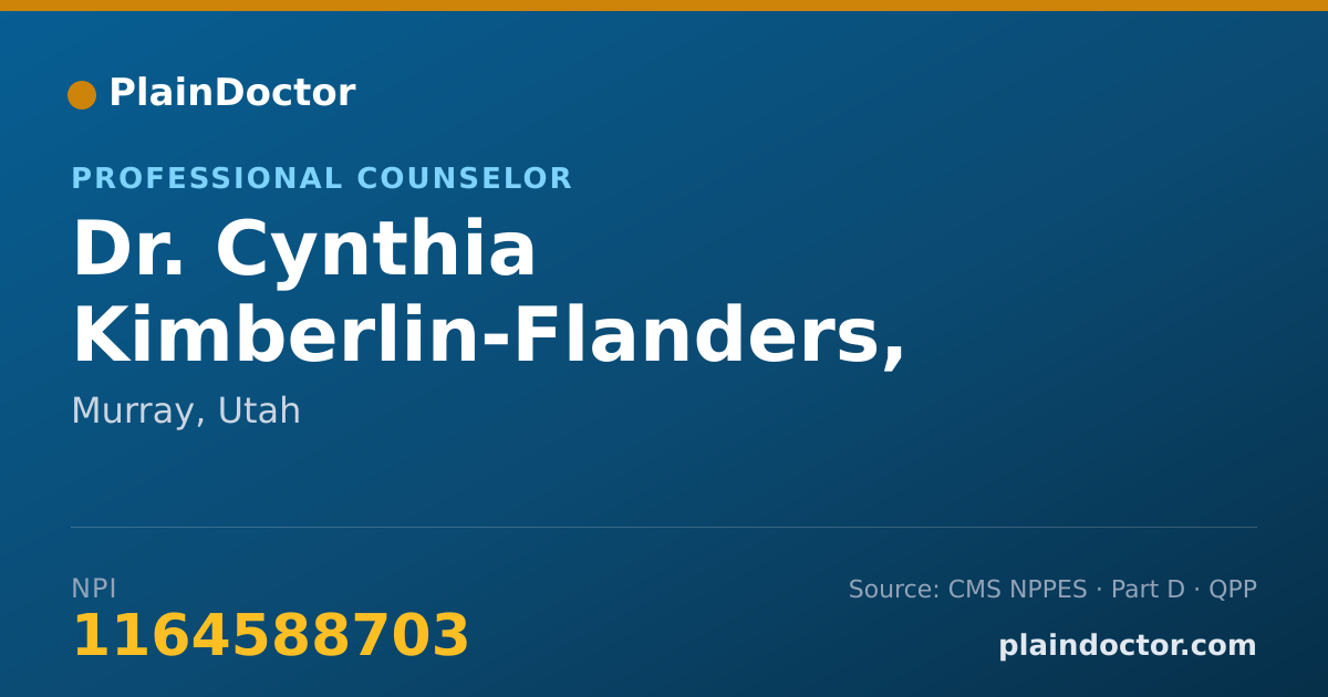 Shareable card for Cynthia Kimberlin-Flanders, LPC - Professional Counselor, Murray, UT