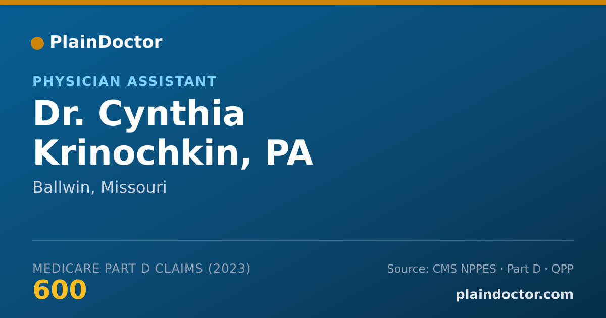 Shareable card for Cynthia Krinochkin, PA - Physician Assistant, Ballwin, MO