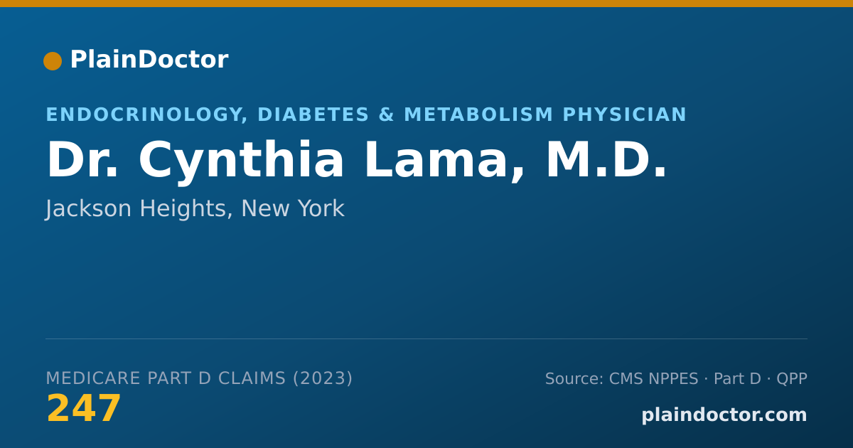 Shareable card for Cynthia Lama, M.D. - Endocrinology, Diabetes & Metabolism Physician, Jackson Heights, NY