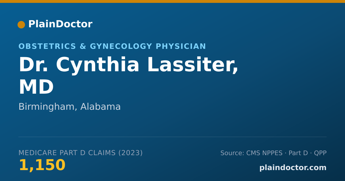 Shareable card for Cynthia Lassiter, MD - Obstetrics & Gynecology Physician, Birmingham, AL