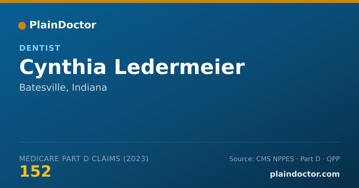 Shareable card for Cynthia Ledermeier - Dentist, Batesville, IN